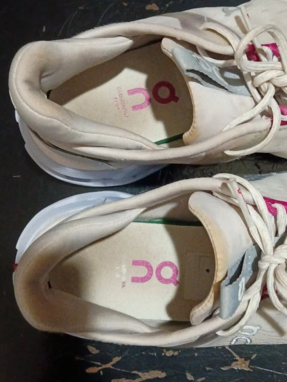 On Cloudnova Flux-Women's Mesh Sneakers-Undyed White Heather Pink Gray-Size 5.5